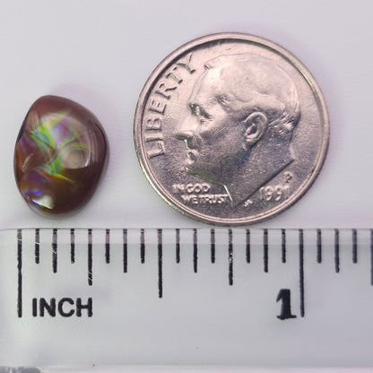3.07ct Loose Fire Agate | Freeform Pear Cabochon