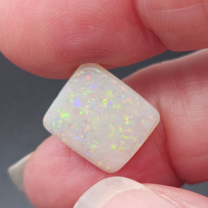 3.60ct White Cliffs Australian White Opal | Cushion Cut Cabochon | #E294