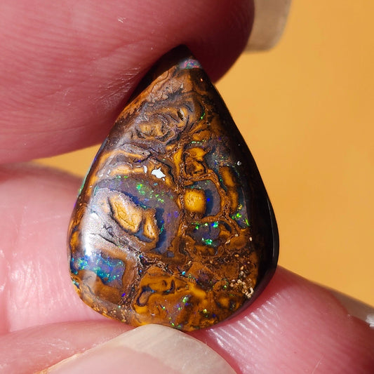 6.34ct Koroit Australian Boulder Opal | Pear Shape Cabochon | #E286