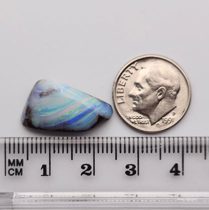 8.19ct Australian Quilpie Boulder Opal | Freeform Cabochon | #E302