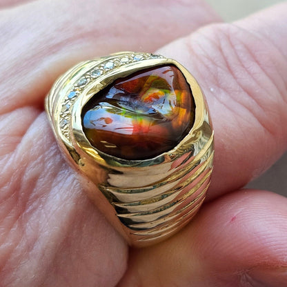 Men's Slaughter Mountain and Diamond Ring | 14kt Gold