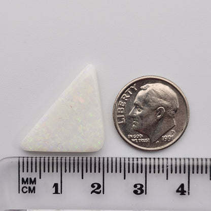 7.47ct White Cliffs Australian White Opal | Triangular Cut Cabochon | #E305