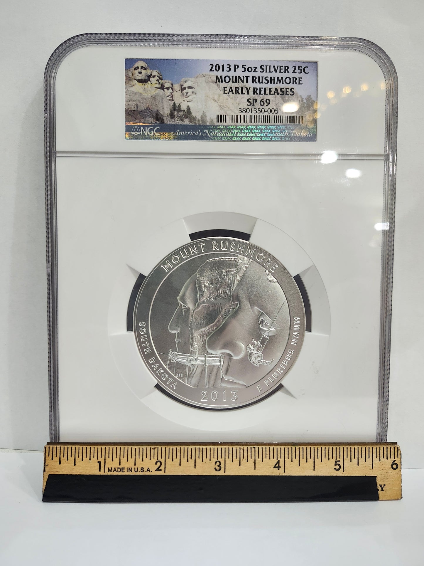 2013 P Silver 25C Mount Rushmore Collectible Coin | Fine Silver | #15