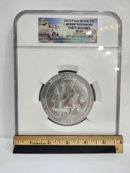 2013 P Silver 25C Mount Rushmore Collectible Coin | Fine Silver | #15