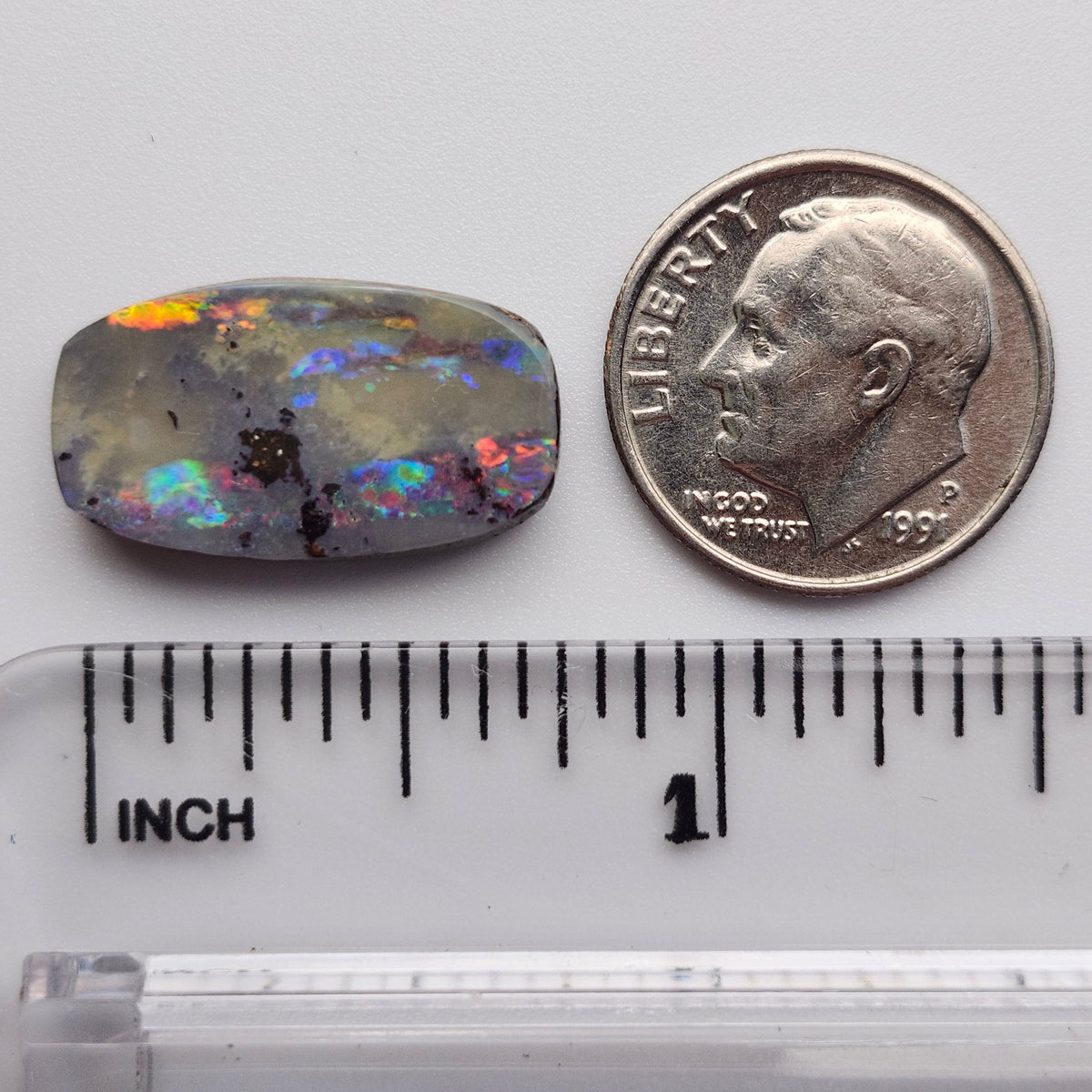 9.03ct Quiplie Australian Boulder Opal | Cushion Cut Cabochon | #E295
