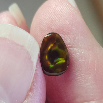 1.62ct Loose Fire Agate | Freeform Pear Cabochon