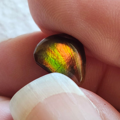 3.33ct Loose Fire Agate | Freeform Pear Cabochon