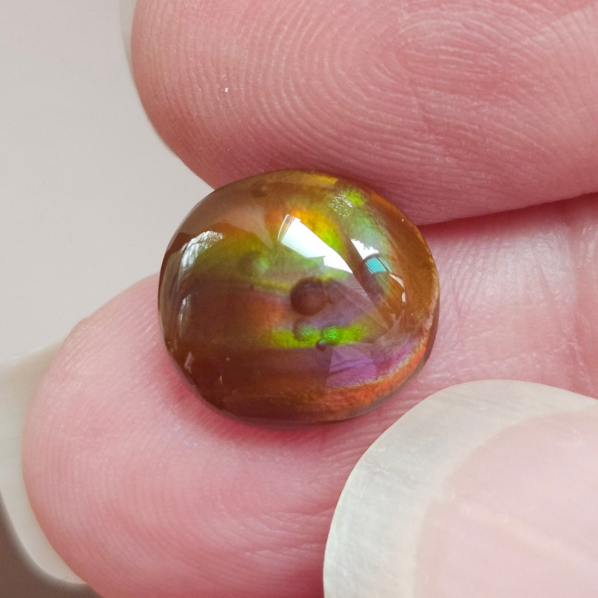 4.71ct Arizona Fire Agate | Oval Cabochon