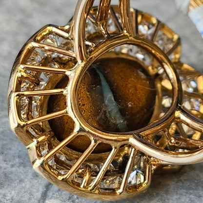 Lady Eva | Quilpie Boulder Opal & Diamond Ring | 14kt Gold