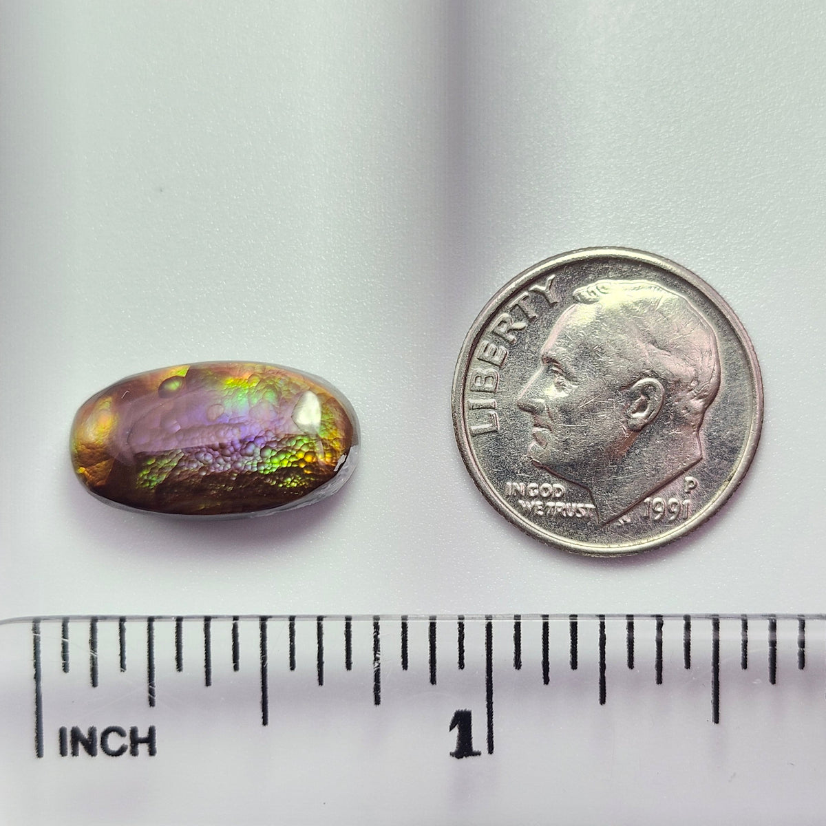 6.92ct Loose Fire Agate | Oval Cabochon