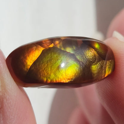 11.34ct Loose Fire Agate | Freeform Oval Cabochon