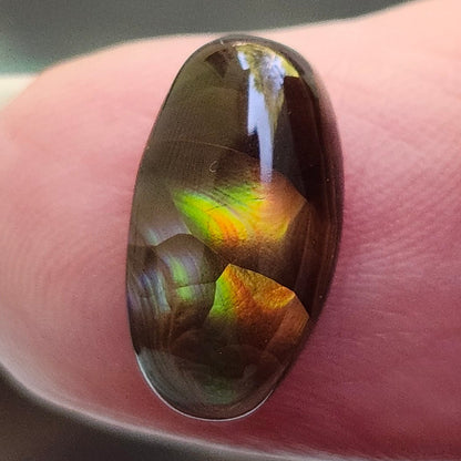 3.87ct Loose Fire Agate | Oval Cabochon