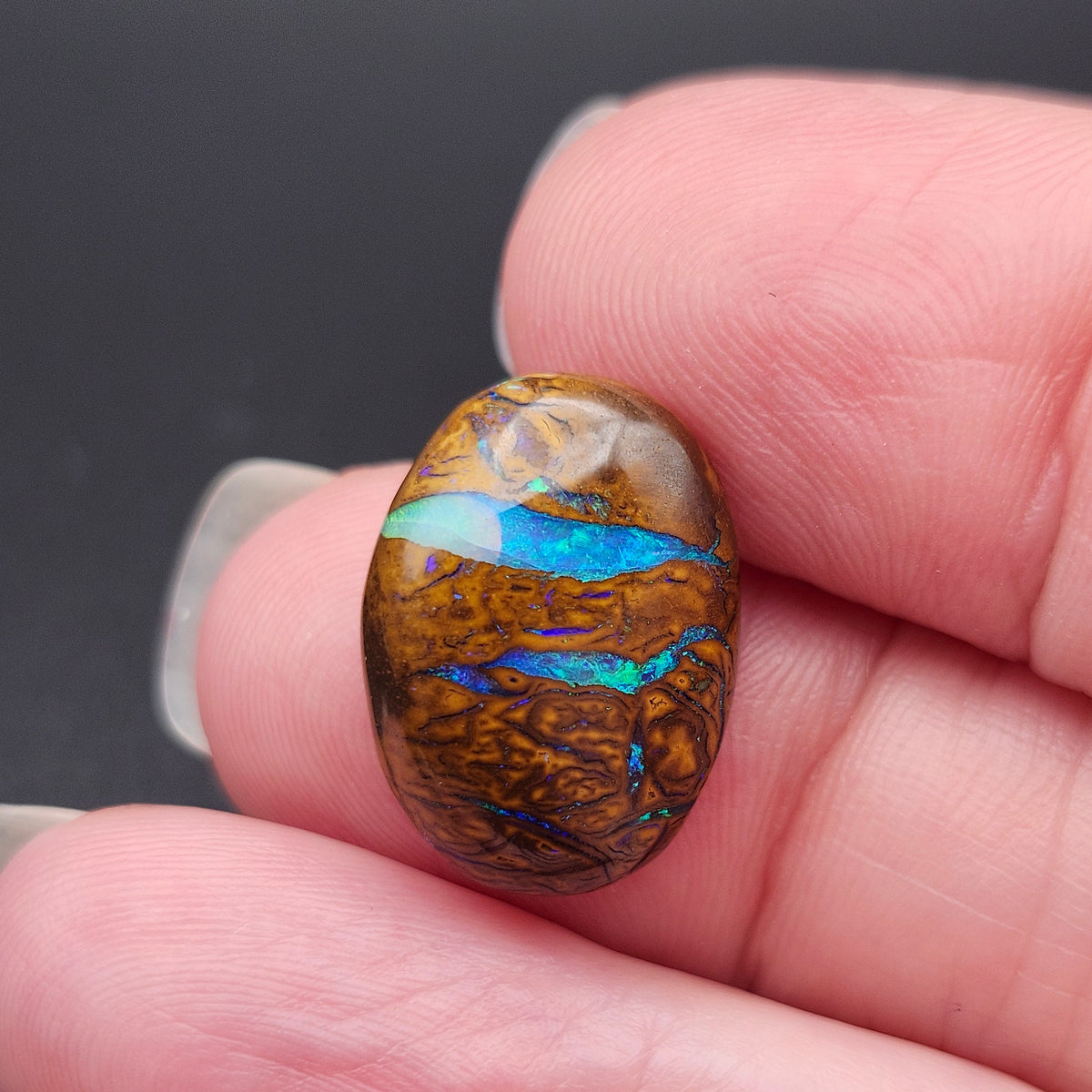 9.96ct Koroit Australian Boulder Opal | Oval Cabochon | #E293
