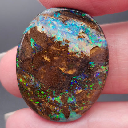 22.87ct Australian Koroit Boulder Matrix Opal | Oval Cabochon | #E301