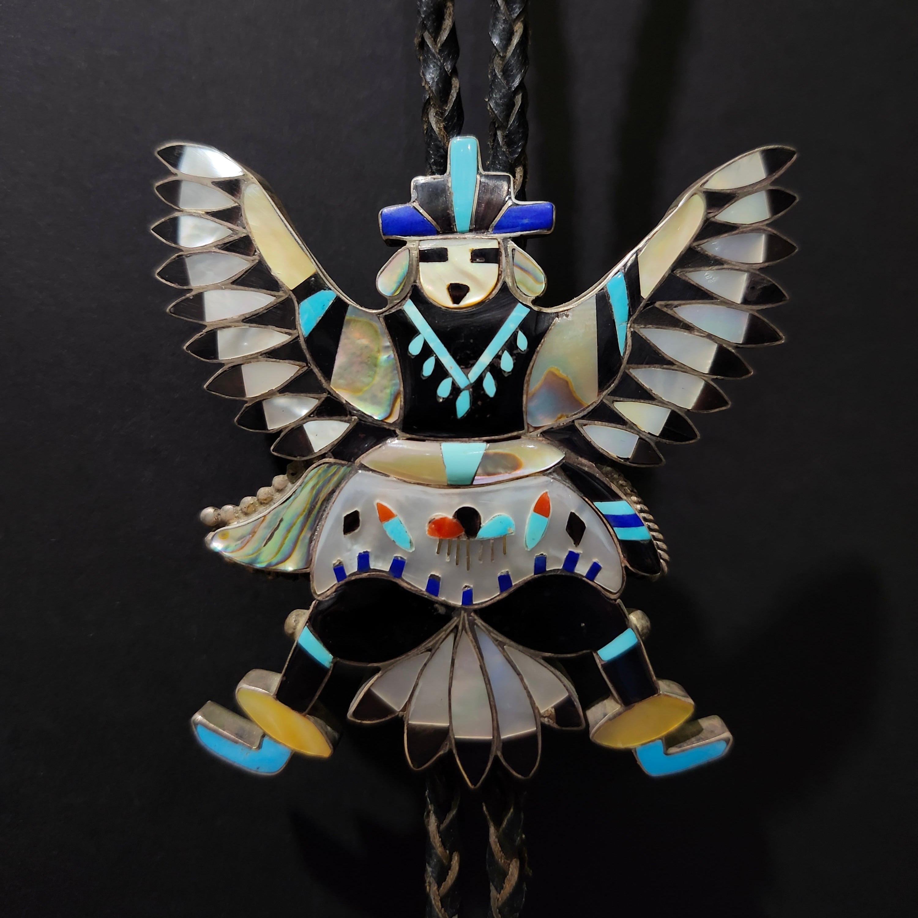 Zuni Knifewing Inlay Bolo Tie | Burton's – Burton's Gems and Opals