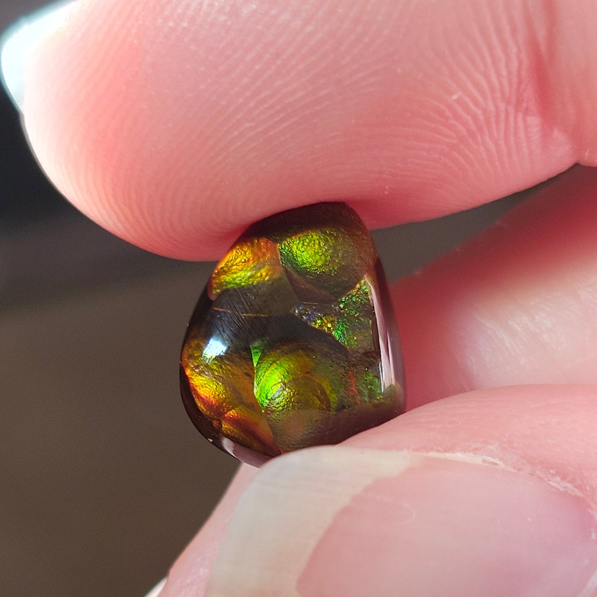 3.69ct Loose Fire Agate | Freeform Pear Cabochon