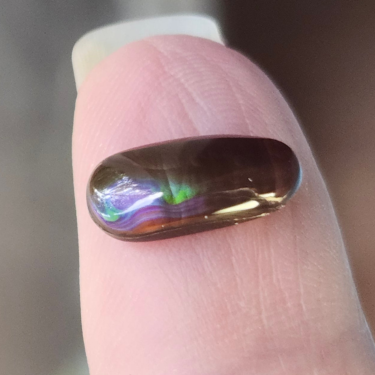 2.02ct Loose Fire Agate | Freeform Oval Cabochon