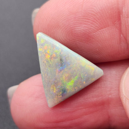 5.05ct Lightning Ridge Semi-Black Australian Opal | Triangular Cut Cabochon | #E306