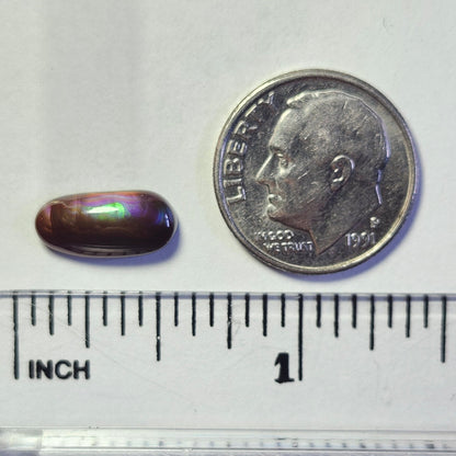 2.02ct Loose Fire Agate | Freeform Oval Cabochon