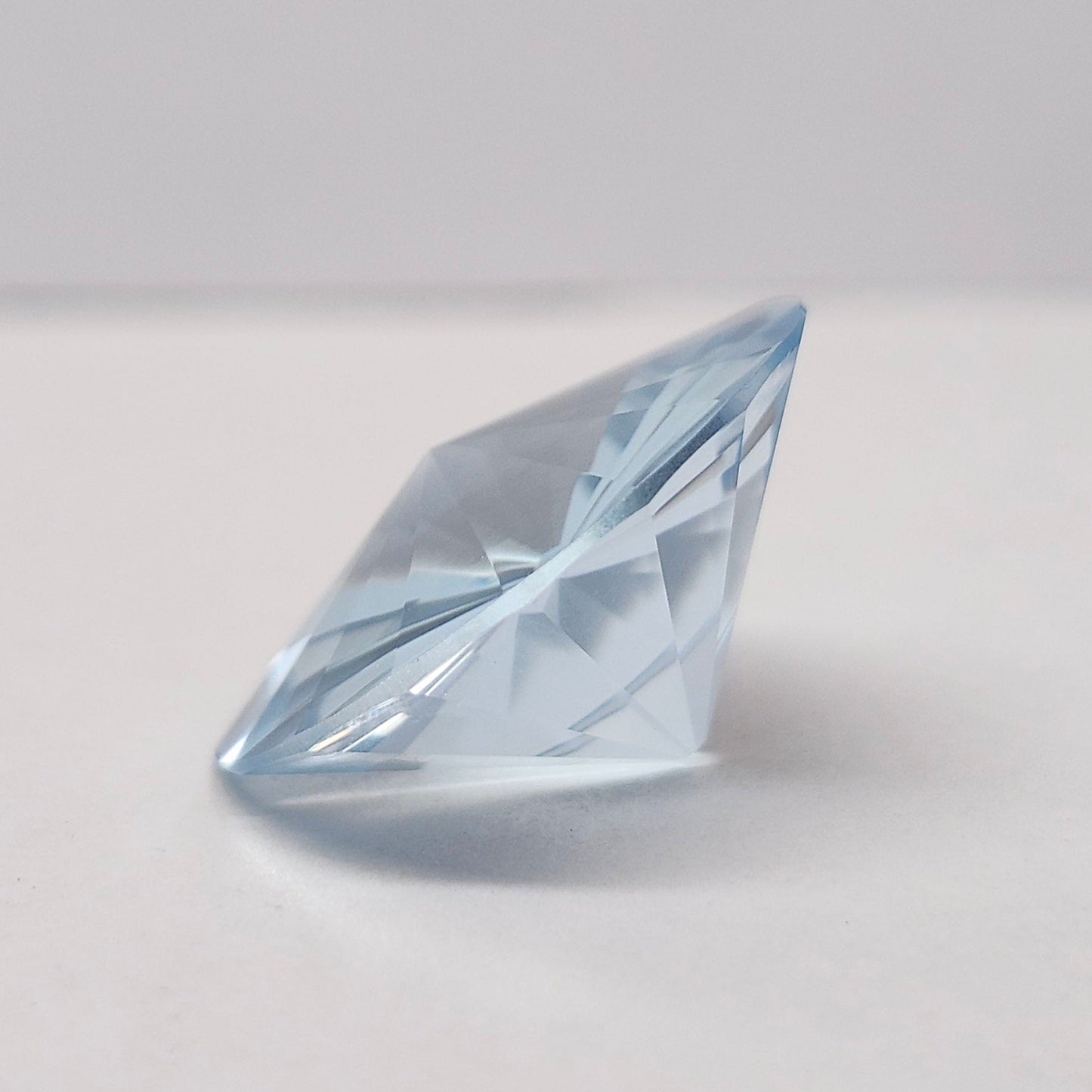 13.75ct Sky Blue Topaz | Custom Fantasy Cut | Round