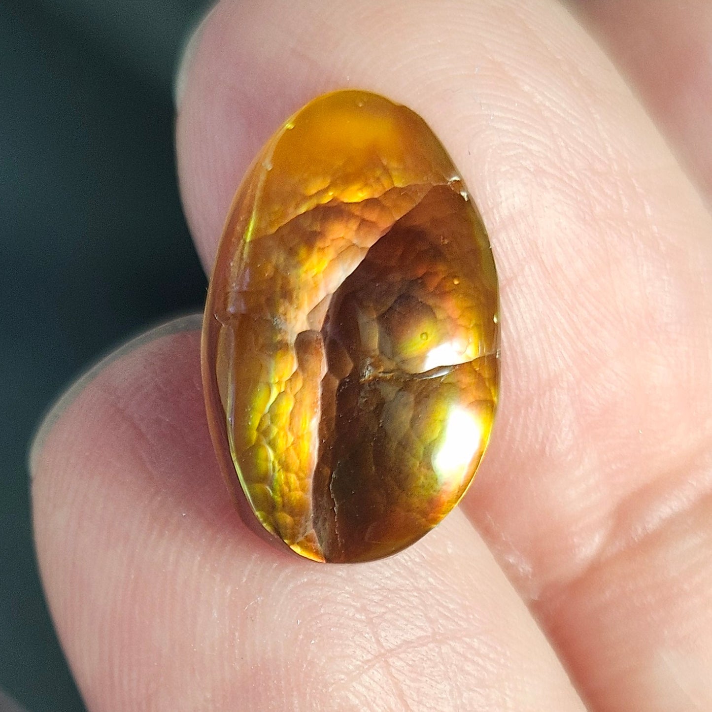 6.78ct Loose Fire Agate | Oval Cabochon