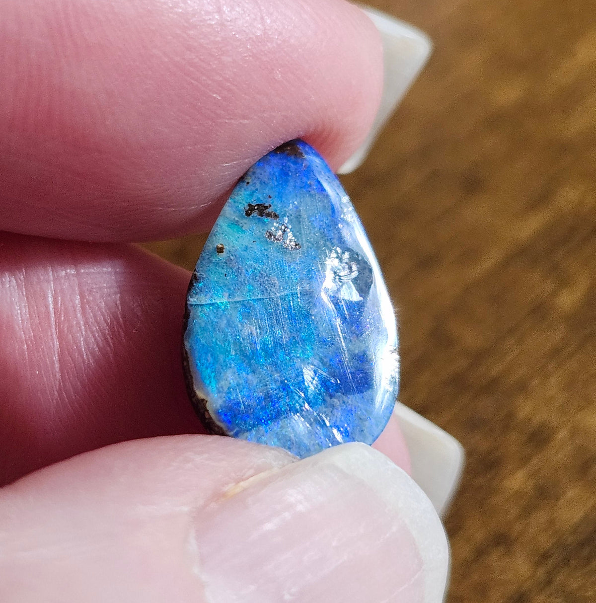 3.94ct Quilpie Australian Boulder Opal | Pear Shape Cabochon | #E287