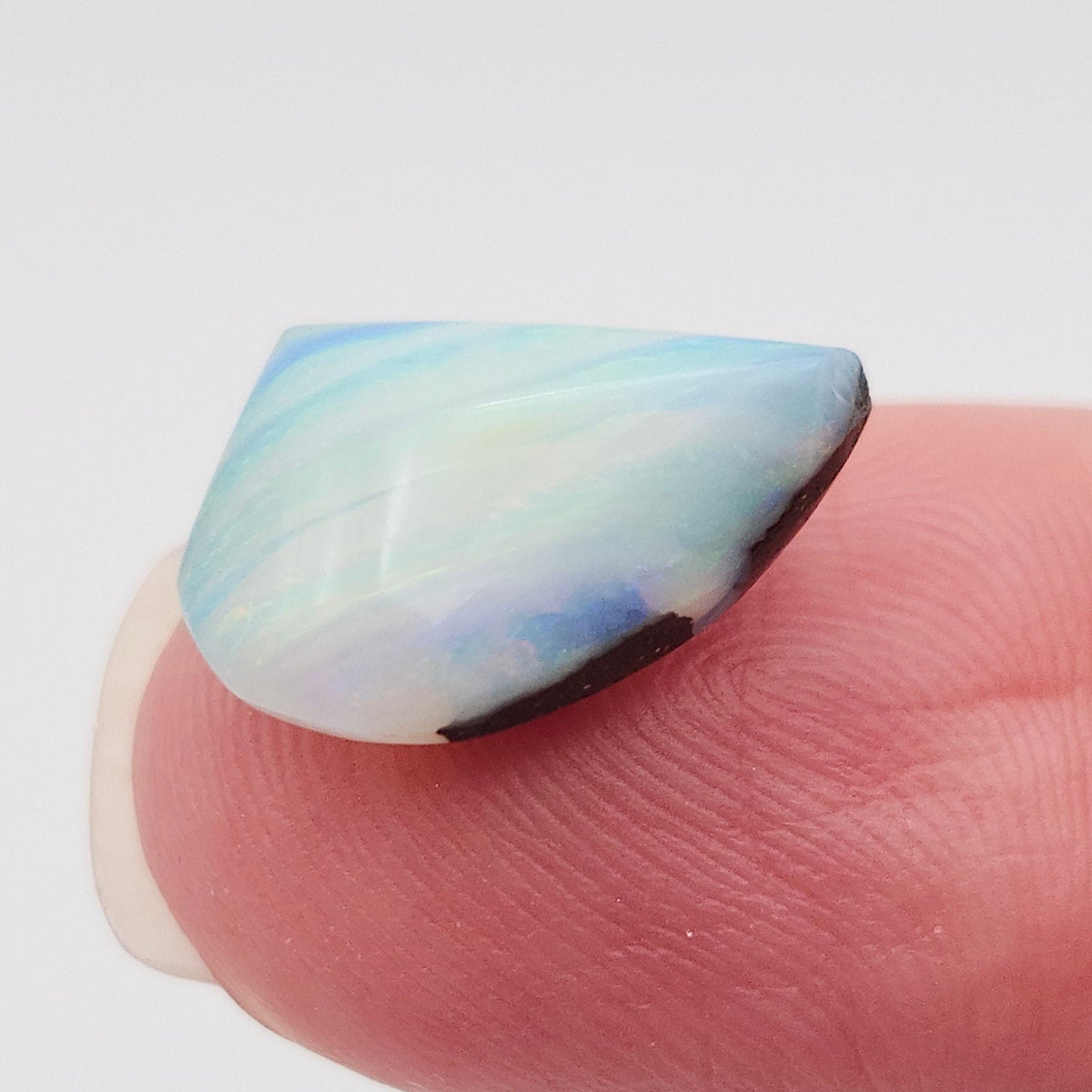 4.62ct Australian Quilpie Boulder Opal | Freeform Pear Cabochon | #E303