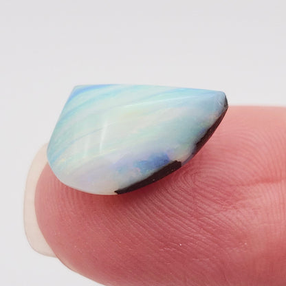 4.62ct Australian Quilpie Boulder Opal | Freeform Pear Cabochon | #E303