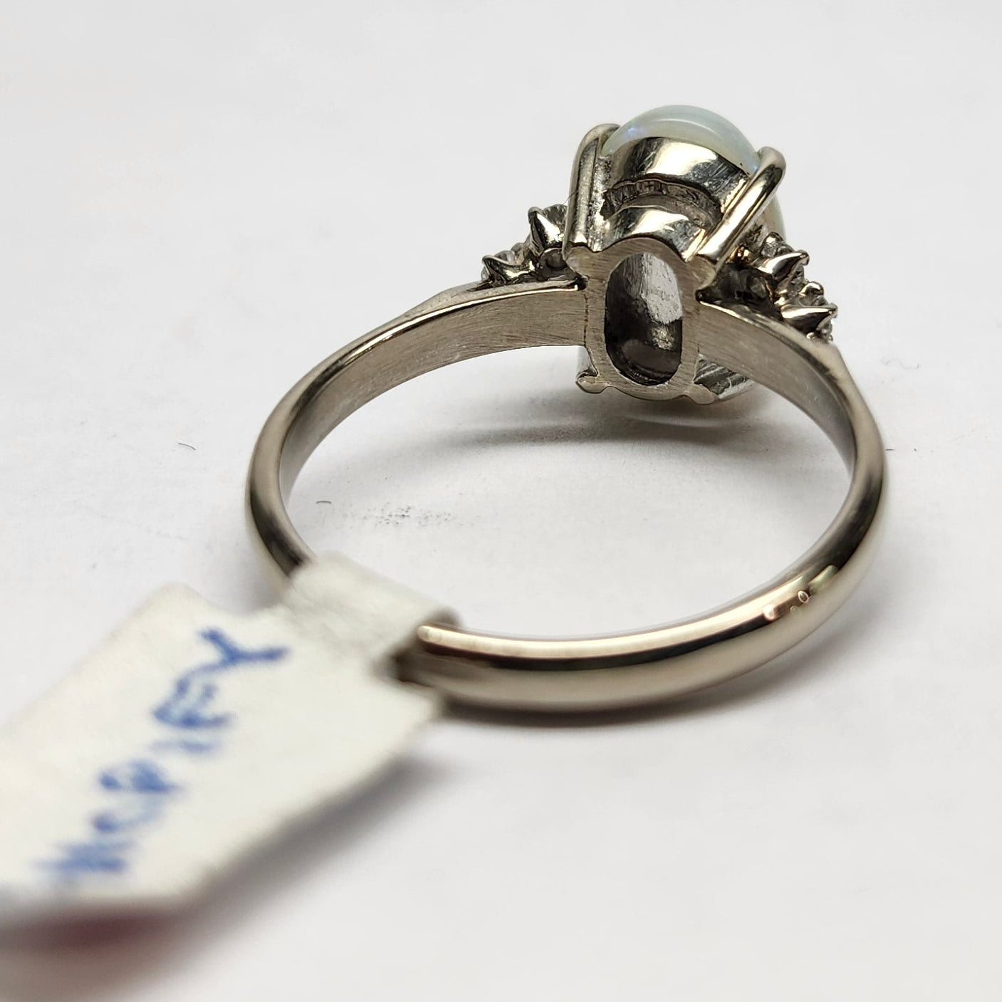 Jessica | Brazilian Crystal Opal & Diamond Ring | 14kt White Gold