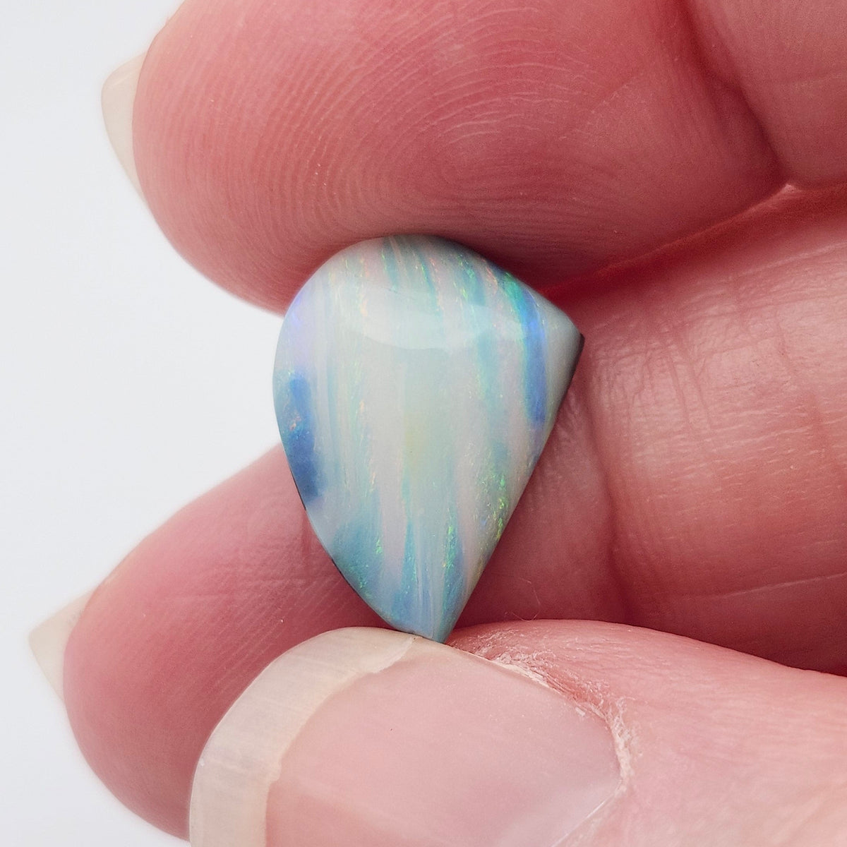 4.62ct Australian Quilpie Boulder Opal | Freeform Pear Cabochon | #E303