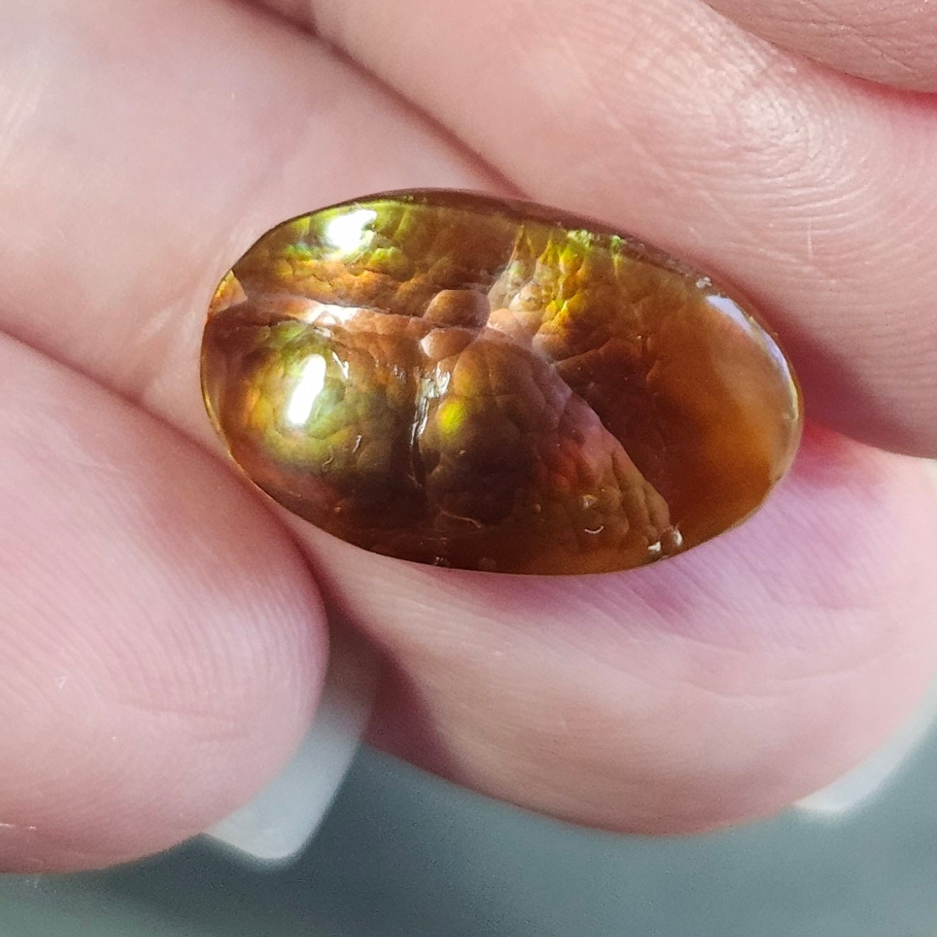6.78ct Loose Fire Agate | Oval Cabochon