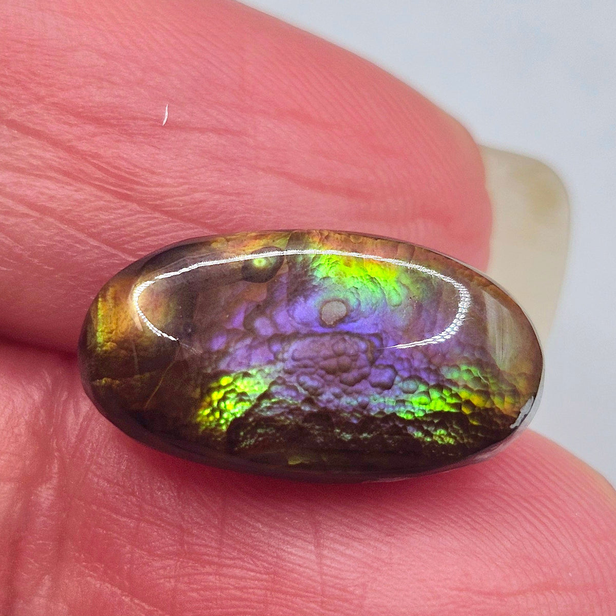 6.92ct Loose Fire Agate | Oval Cabochon