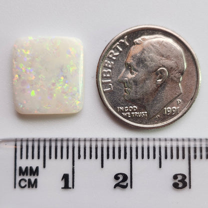 3.60ct White Cliffs Australian White Opal | Cushion Cut Cabochon | #E294