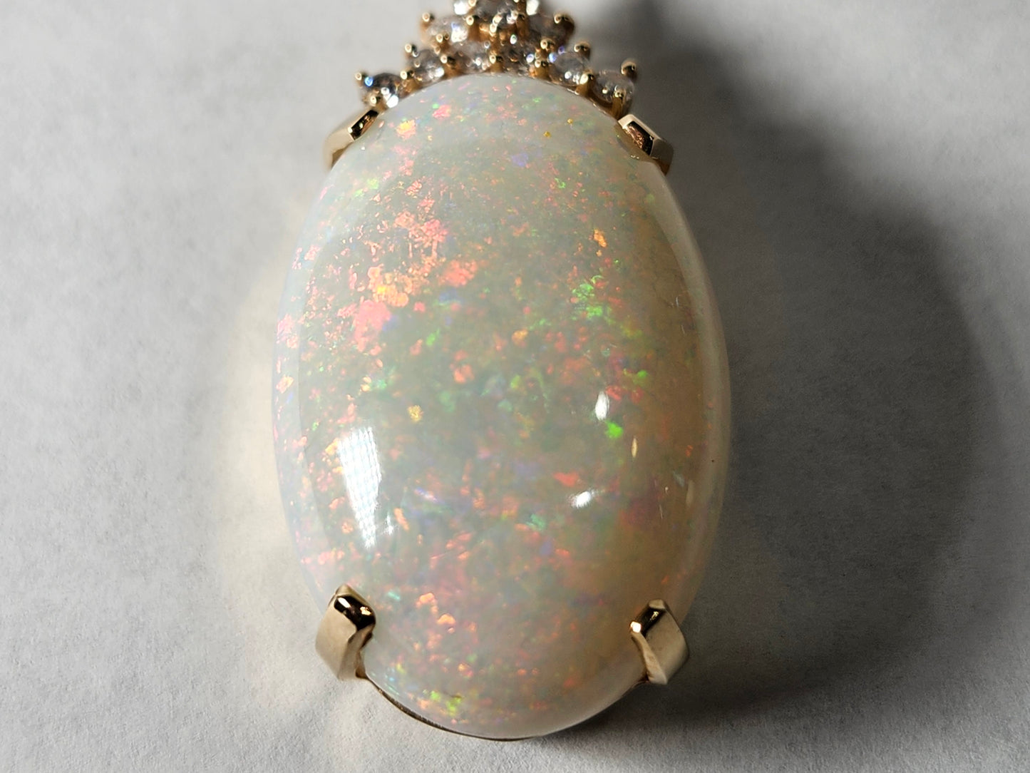 Princess Anne | Australian Coober Pedy Opal Pendant in 14kt Gold