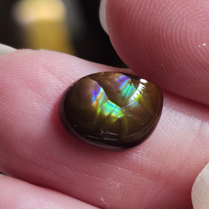3.07ct Loose Fire Agate | Freeform Pear Cabochon