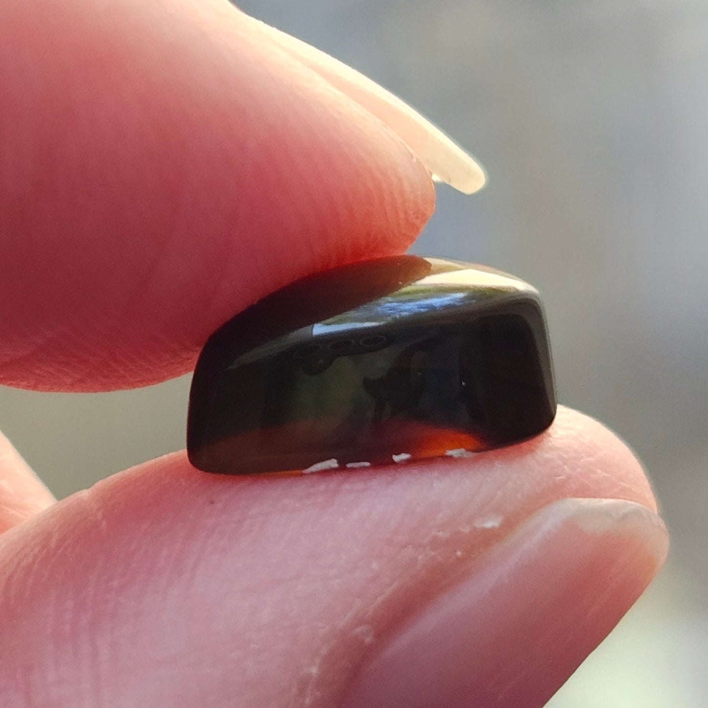3.16ct Loose Fire Agate | Pear Cabochon