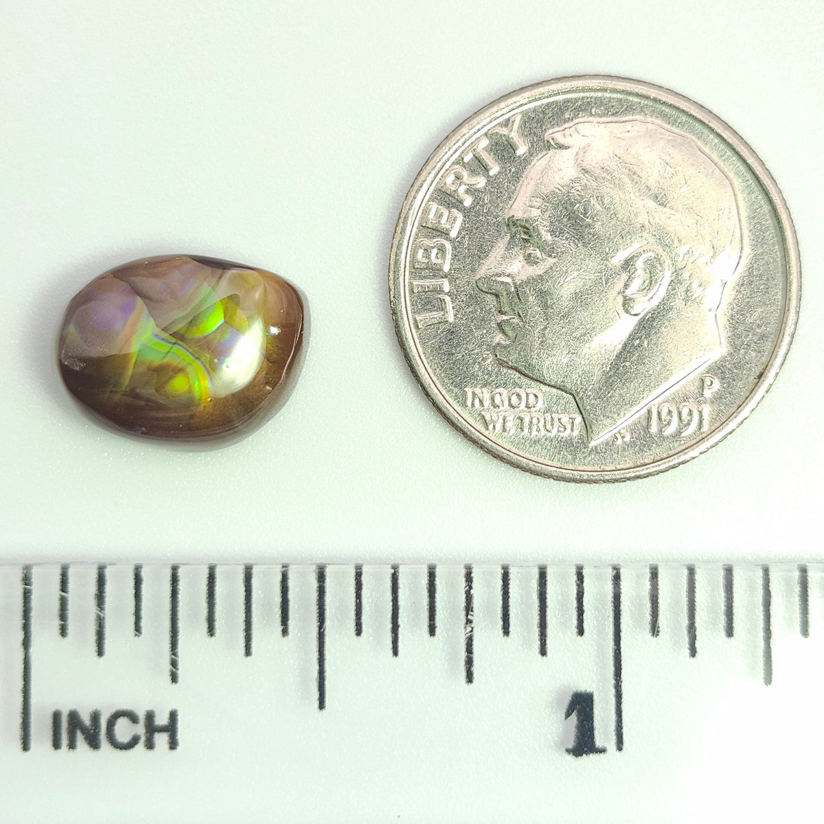3.07ct Loose Fire Agate | Freeform Pear Cabochon
