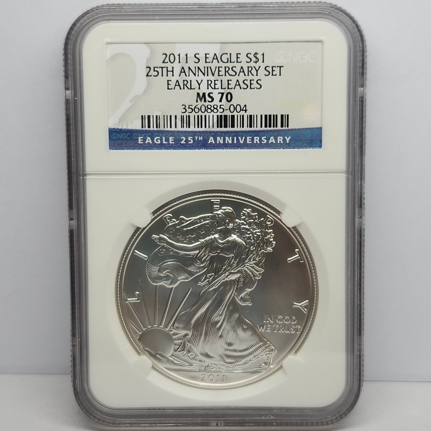 2011-S $1 Silver Eagle 25th Anniversary Collectible Coin | Fine Silver | #9