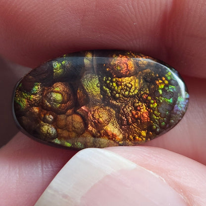 10.08ct Loose Fire Agate | Oval Cabochon