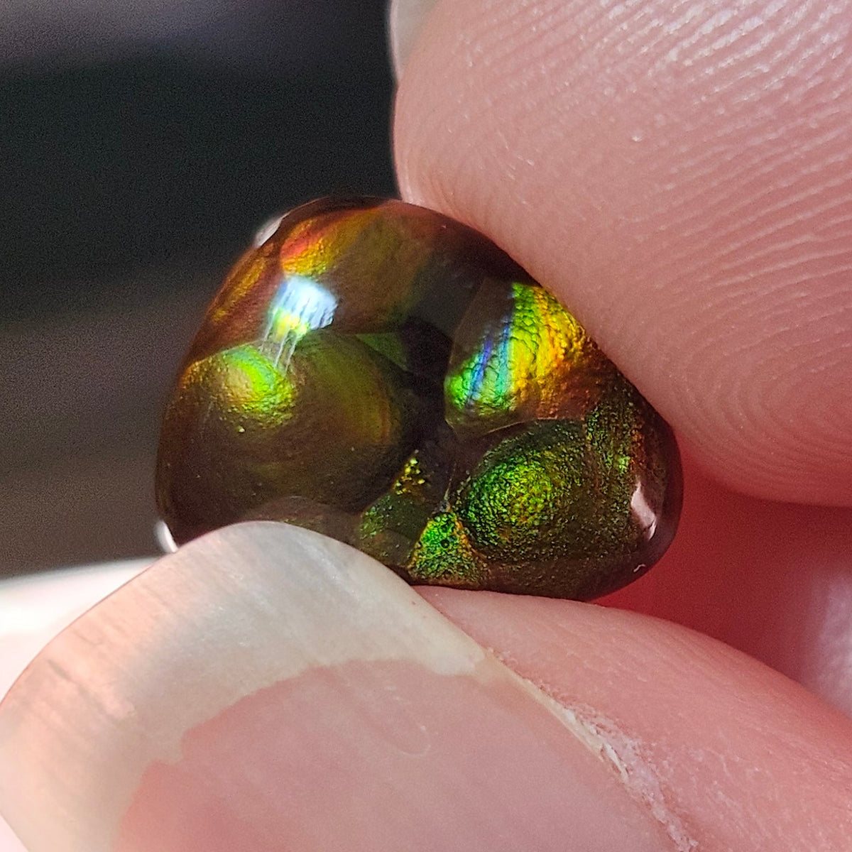 3.69ct Loose Fire Agate | Freeform Pear Cabochon