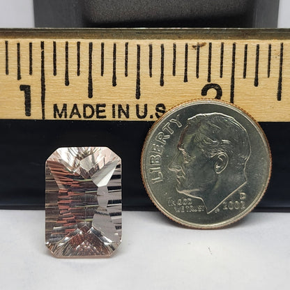 7.21ct Morganite | Fancy Laser Cut Emerald Shape