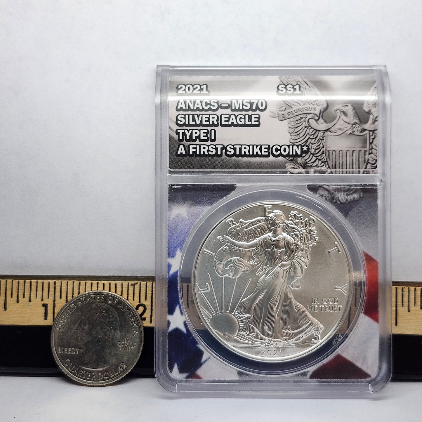 2021 S$1 Silver Eagle First Strike Collectible Coin | ANACS-MS70 | Fine Silver | #21