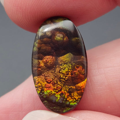 10.08ct Loose Fire Agate | Oval Cabochon