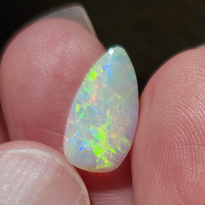 1.58 Lightning Ridge Light Crystal Australian Opal | Pear Cabochon | #E307