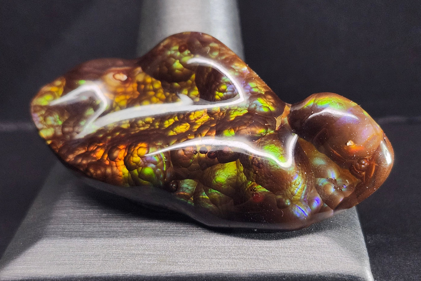 97.57ct Loose Mexican Fire Agate | Freeform Cabochon | #7