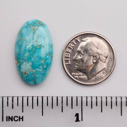 10.93ct Pilot Mountain Turquoise | Oval Cabochon | #525