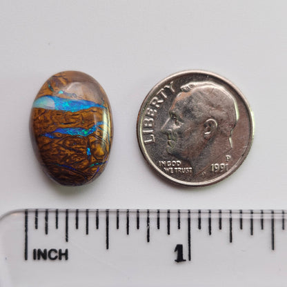 9.96ct Koroit Australian Boulder Opal | Oval Cabochon | #E293