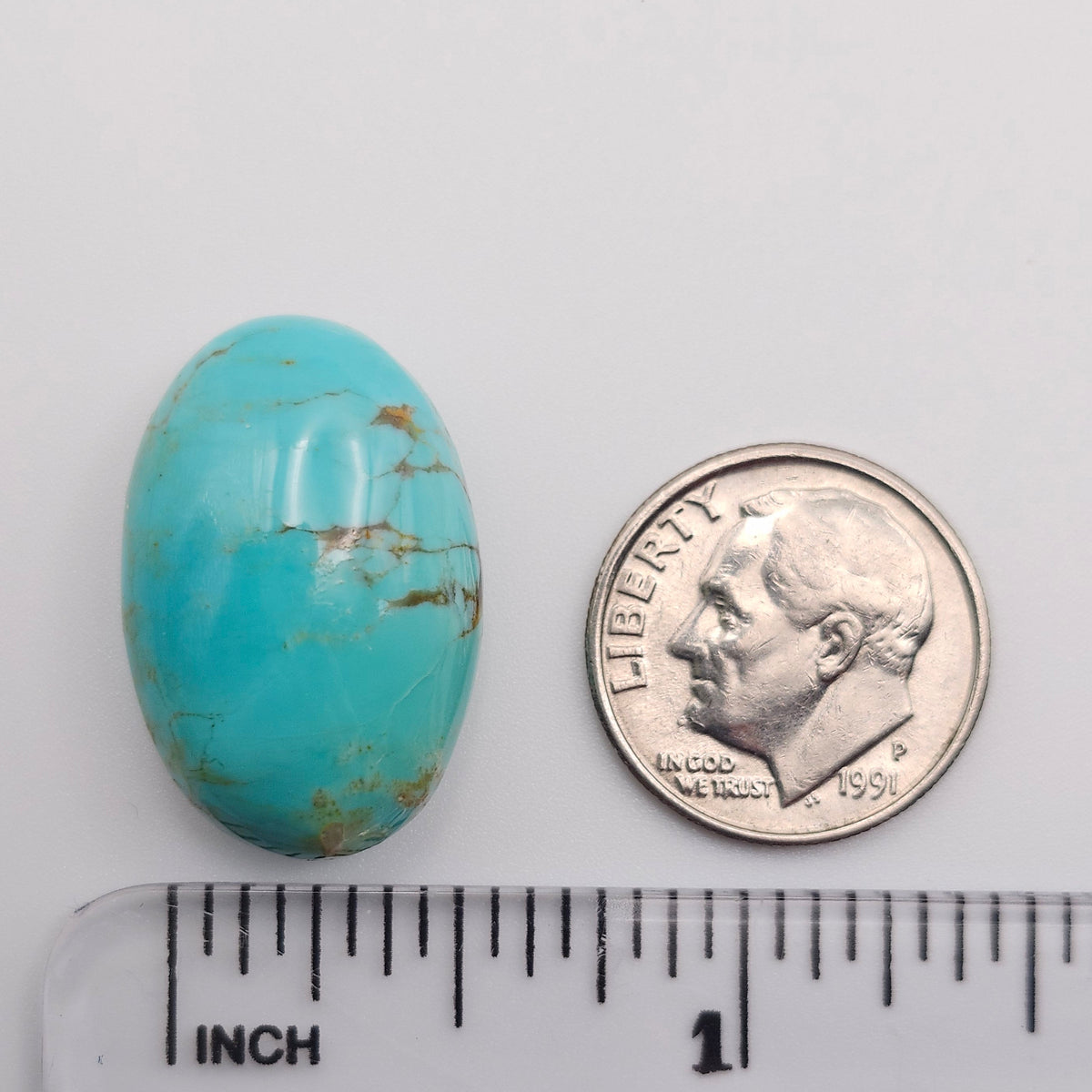 20.98ct Pilot Mountain Turquoise | Oval Cabochon | #518