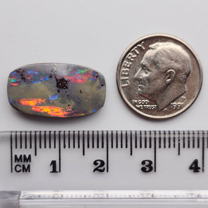 9.03ct Quiplie Australian Boulder Opal | Cushion Cut Cabochon | #E295