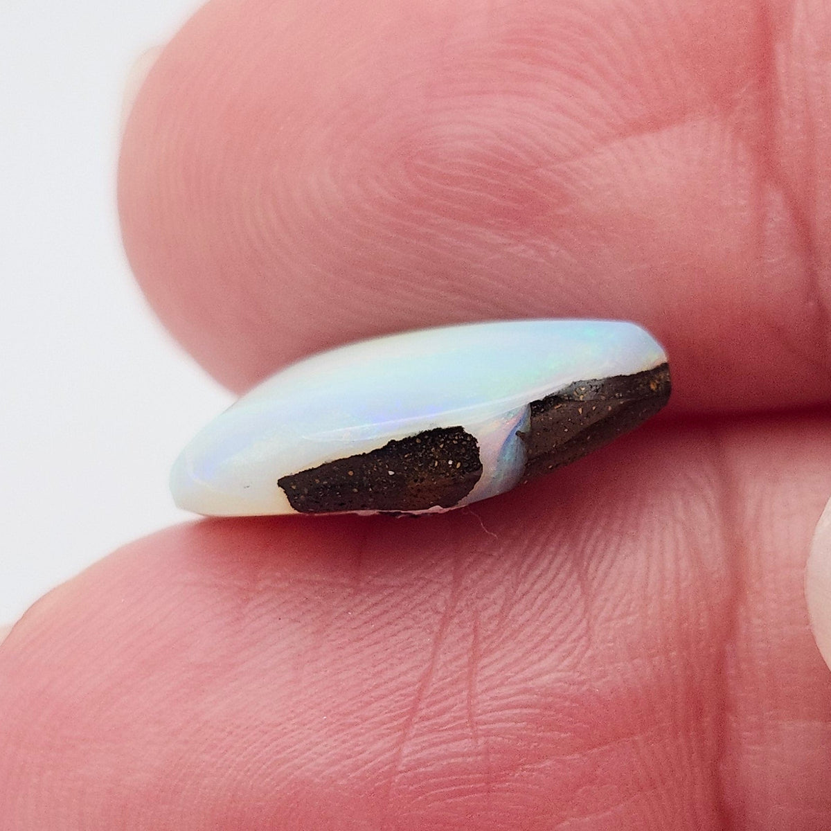 4.62ct Australian Quilpie Boulder Opal | Freeform Pear Cabochon | #E303